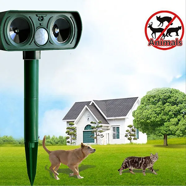 Отпугиватель животных ультразвуковой Garden Protector 145х95х55 мм на солнечной батарее