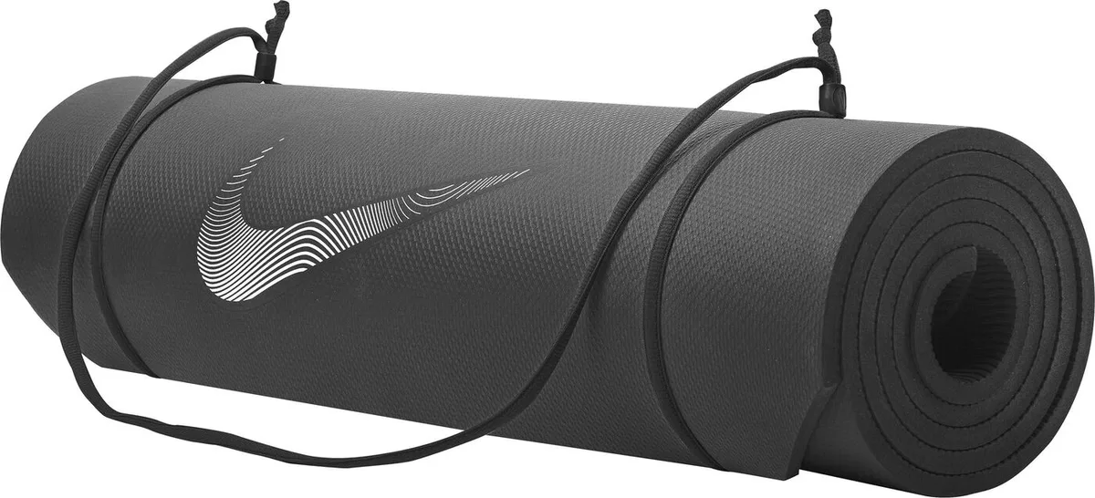 Килимок для йоги Nike 95% термопластичний еластомер 180x60x0,8 см чорний білий