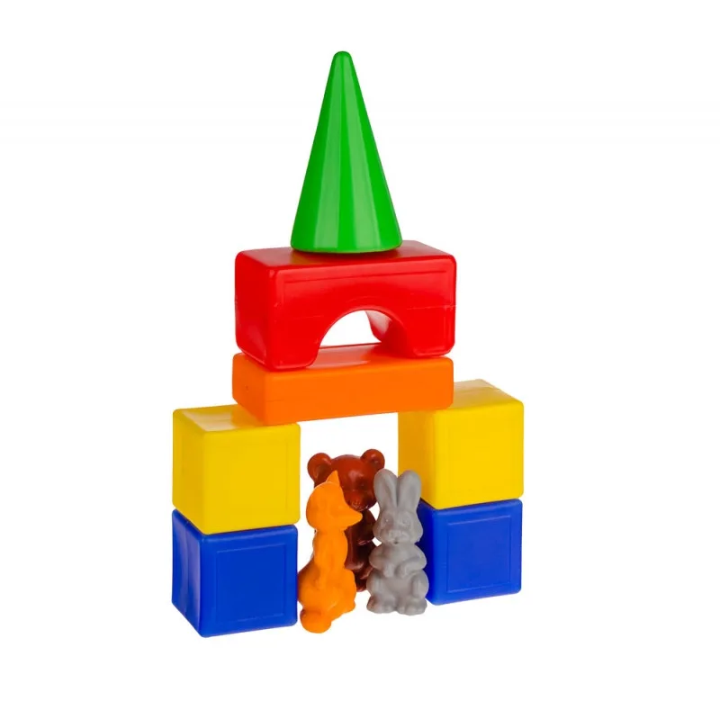 Конструктор Colorplast пластиковий 37х7х45 см 20 деталей різнокольоровий