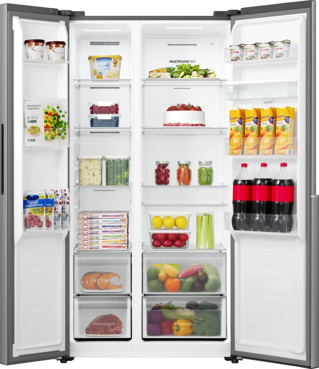 Холодильник Gorenje SBS 179х62х91 см 344 л сірий з диспенсером води Інверторний NoFrost+