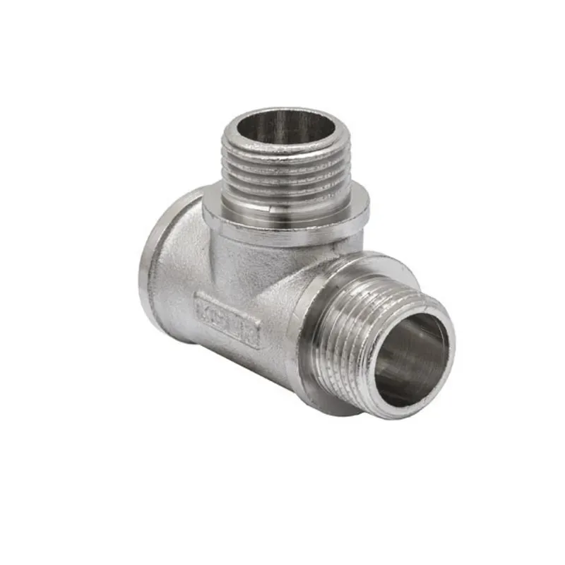 Трійник латунний KOER 1/2'' нікельований сталевий