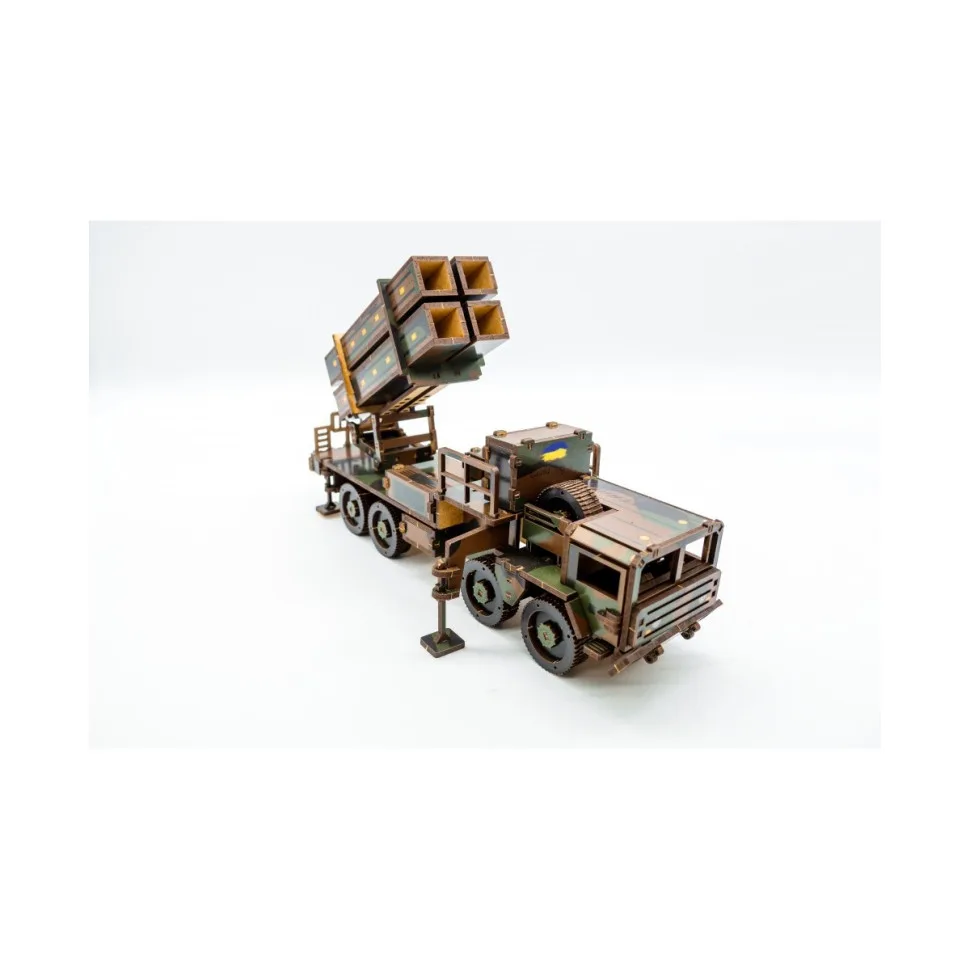 Дерев'яний 3D конструктор PuzzleOK 220 деталей 3D модель кольоровий