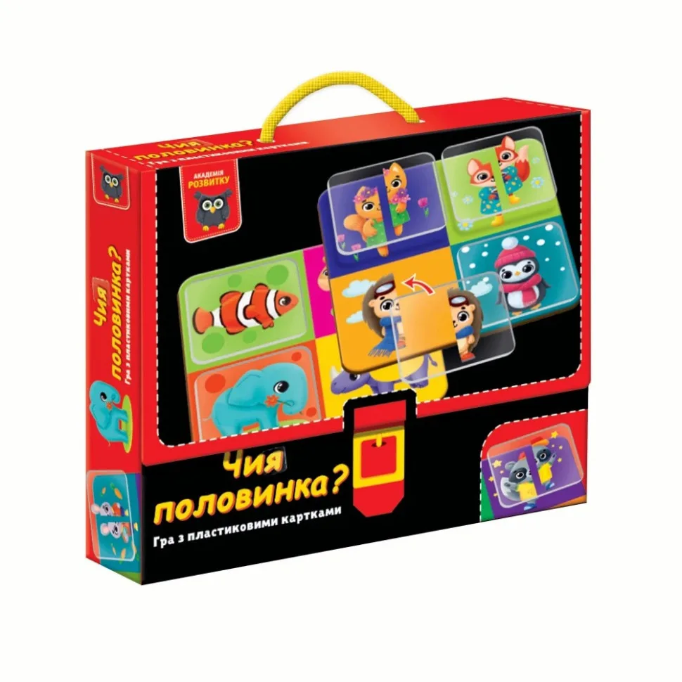 Развивающая игра Vladi Toys пластиковая 6 полей 24 карточки с животными украинский 3-6 лет