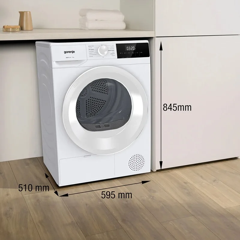 Сушильна машина Gorenje Конденсаційна 7 кг 59,5х84,5х51 см Білий