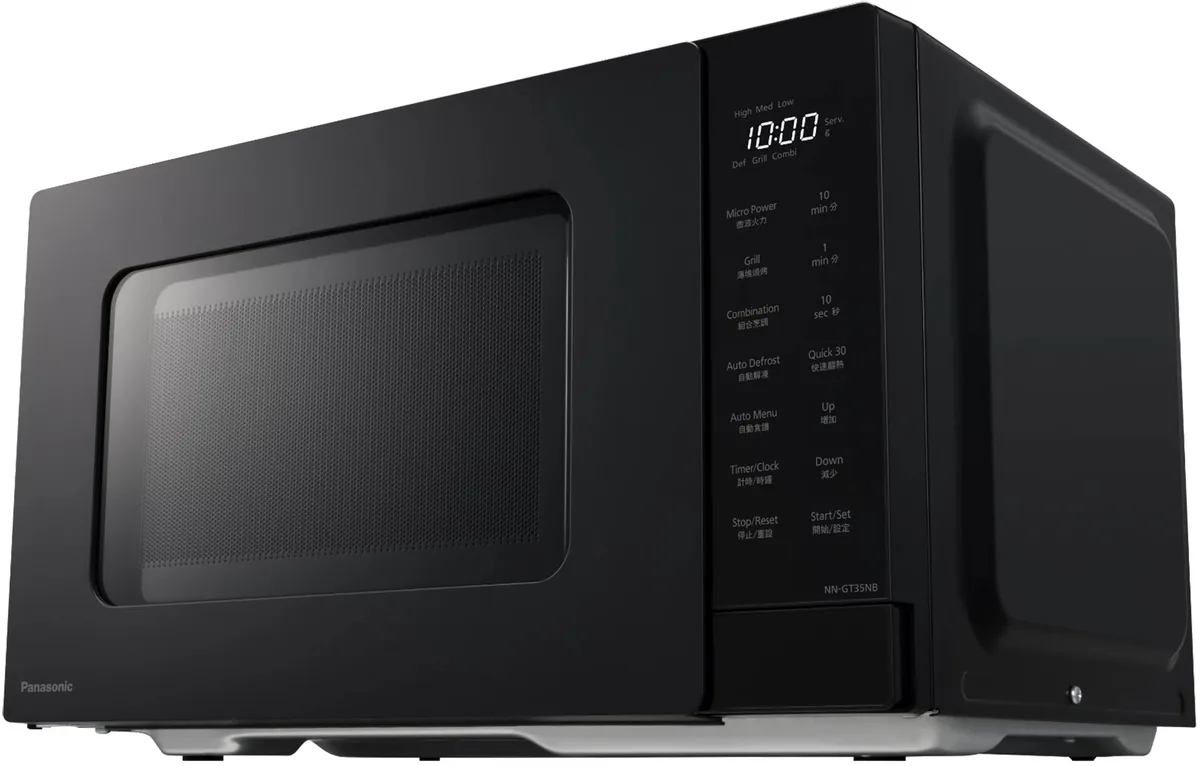 Мікрохвильова піч Panasonic, 24 л, 900 Вт, з грилем, РК-дисплей, чорний.