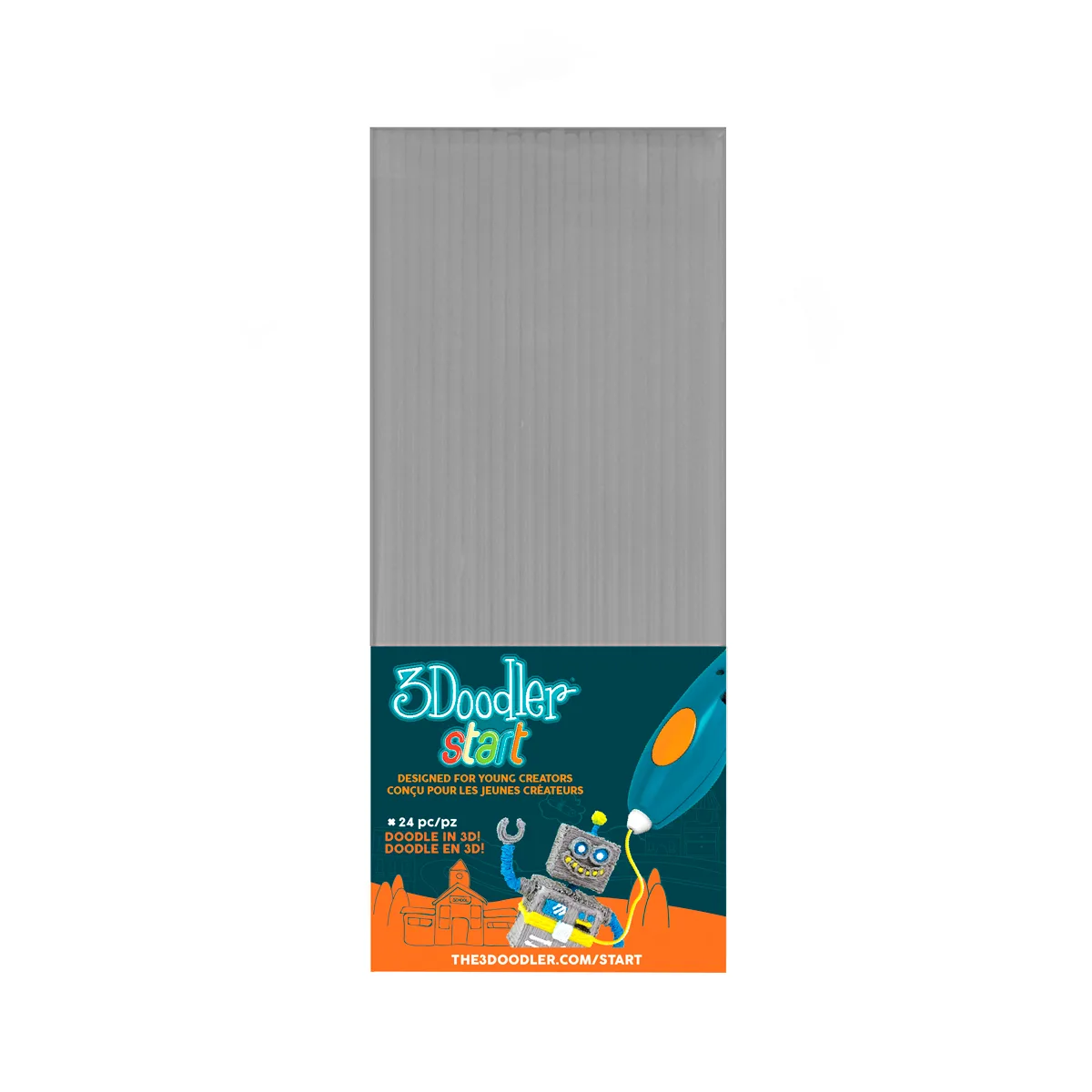Набір стрижнів 3Doodler Start полімерний 24 шт сірий