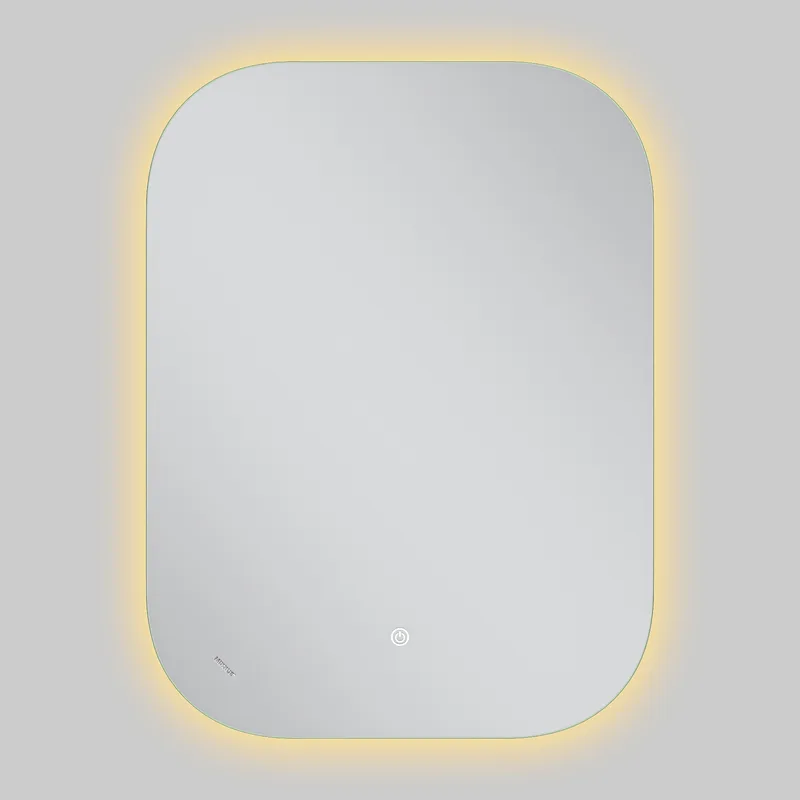 Дзеркало настінне DIVERSE 90х70 см алюмінієве з LED підсвічуванням та димером
