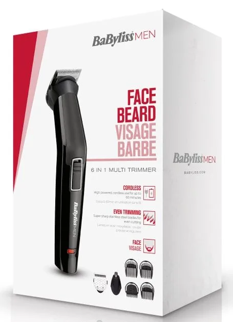 Набір для стрижки BaByliss тример сталь чорний 6 насадок акумуляторний