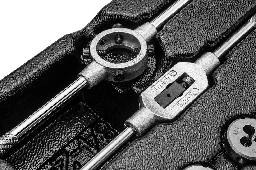 Плашки та мітчики Neo Tools набір 31шт M3-M12 гвинторізи для різьблення позначники для майстерні