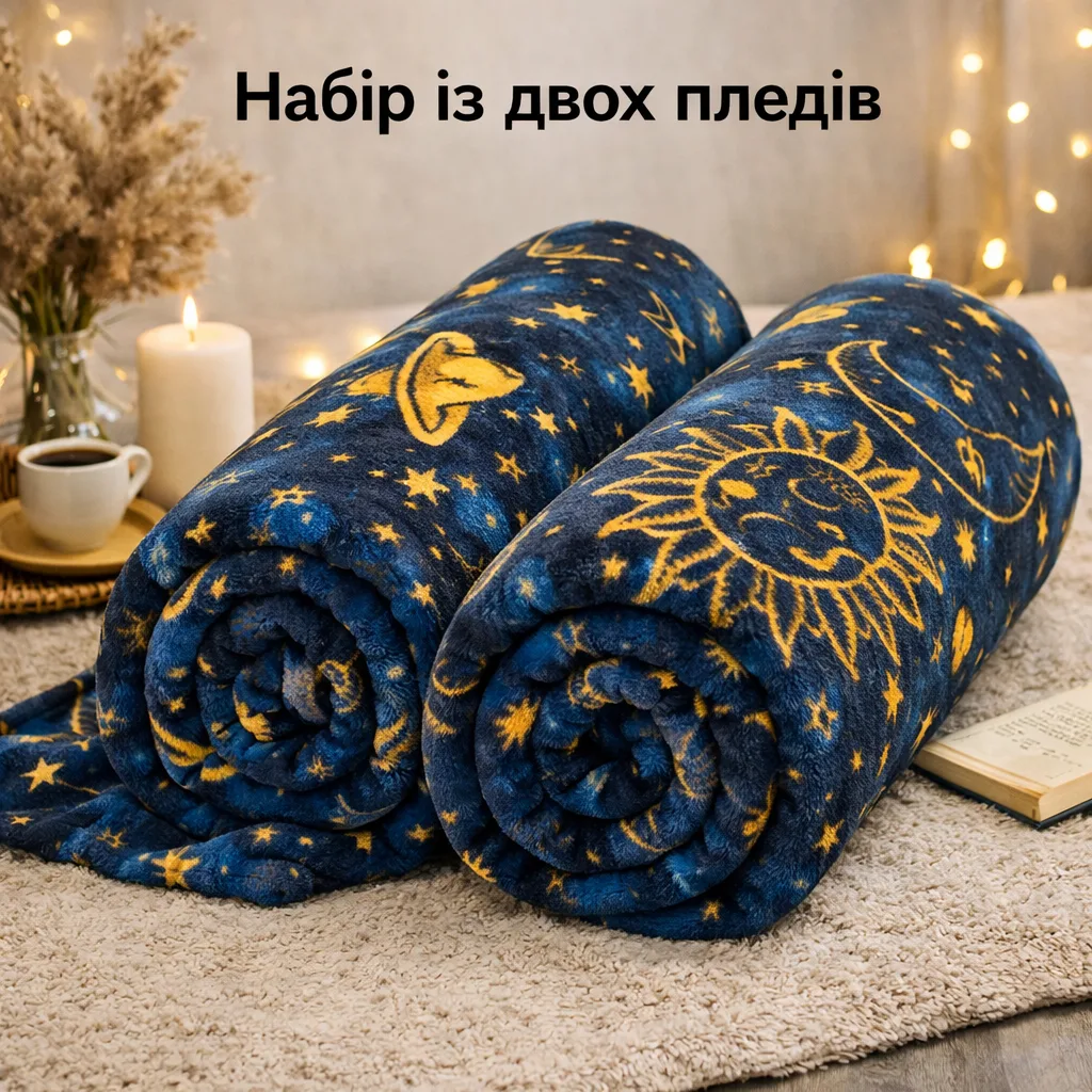Набір пледів Love You велсофт 150x200 см різнокольоровий