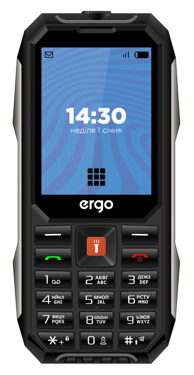 Мобільний телефон ERGO пластик 2,8 дюйма чорний Dual Sim