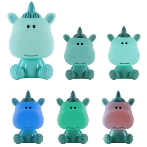 Світильник-нічник LED Unicorn з акумулятором зелений для дитячої спальні нічний світильник RGB