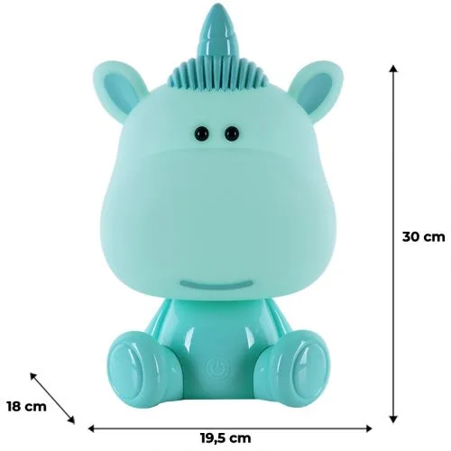 Світильник-нічник LED Unicorn з акумулятором зелений для дитячої спальні нічний світильник RGB