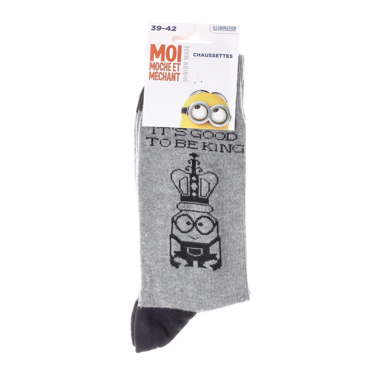 Шкарпетки MINIONS 77% бавовна 39-42 темно-сірі