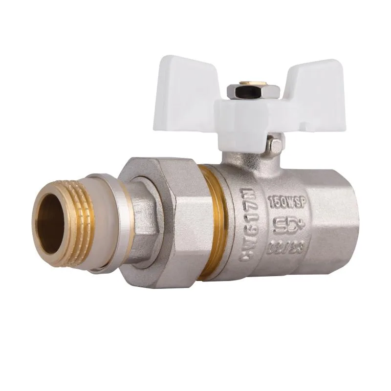 Кран кульовий 1/2" з антипротіканням латунний метелик Thermo Alliance Standart 80х14х57 мм