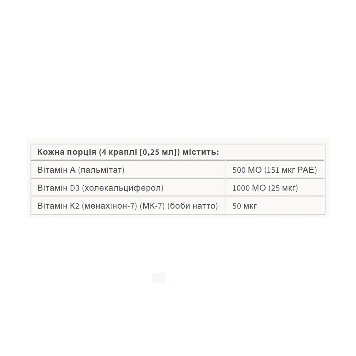 Витамин K2+D3+A Natural Factors 30 мл жидкая смесь 50 мкг 1000 МЕ 500 МЕ