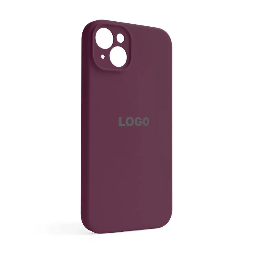 Чохол силіконовий для Apple iPhone 14 Plus бордовий закрита камера