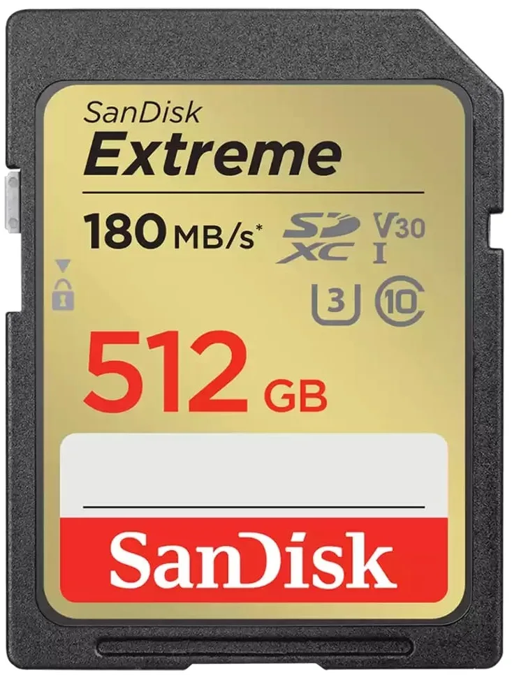 Карта пам'яті SanDisk SD 512 ГБ UHS-I V30 180 МБ/с Extreme