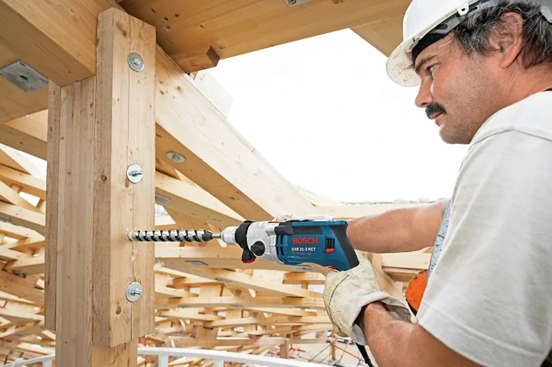 Ударная дрель Bosch Professional GSB 21-2 RCT 1300Вт, скорость вращения 3000 об/мин, диаметр патрона 15-13мм, вес 285кг