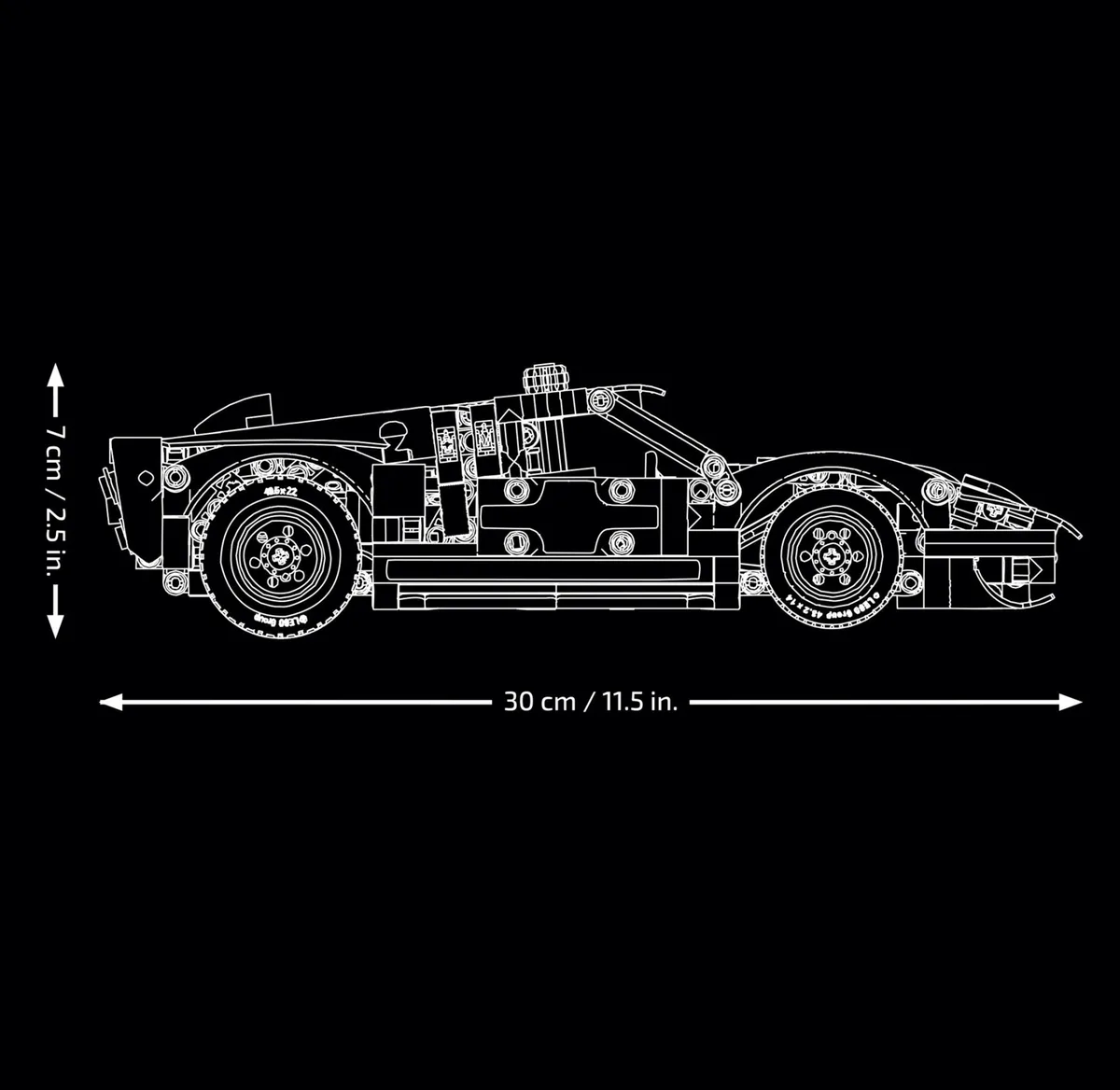 Конструктор LEGO Technic Автомобіль для перегонів Ford GT40 MKII 1966 року