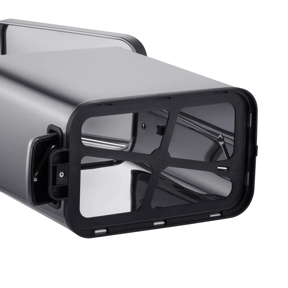 Ведро для мусора 5л с педалью Mixxus Quadro нержавеющая сталь 280x140x292 мм