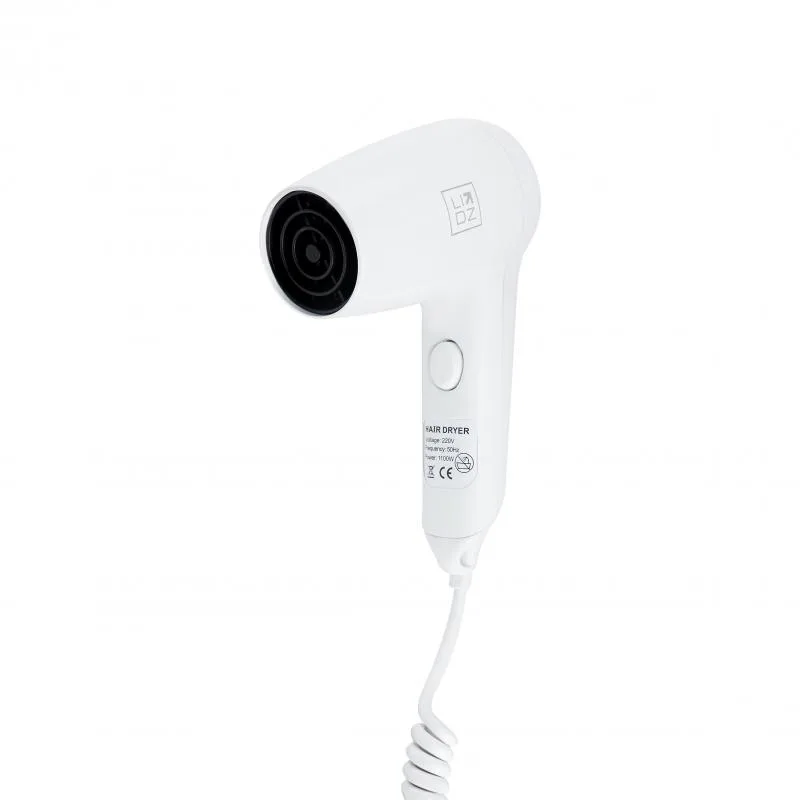 Фен настінний Lidz 01.91 1100 Вт ABS пластик білий 155х145х230 мм