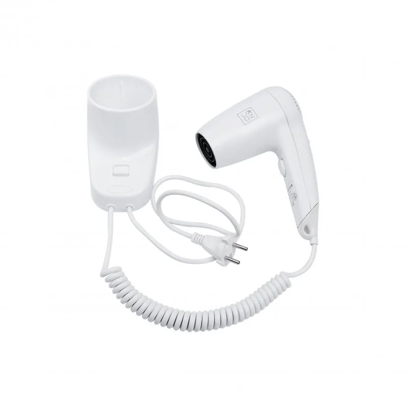Фен настінний Lidz 01.91 1100 Вт ABS пластик білий 155х145х230 мм