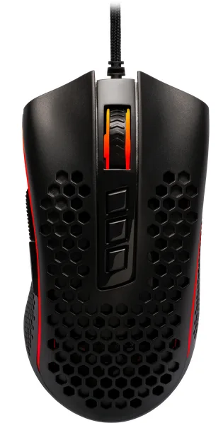 Миша Redragon оптична велика дротова чорна 16000 dpi RGB 10 кнопок