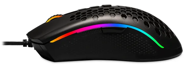 Миша Redragon оптична велика дротова чорна 16000 dpi RGB 10 кнопок