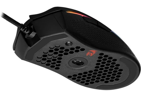 Миша Redragon оптична велика дротова чорна 16000 dpi RGB 10 кнопок