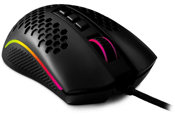 Миша Redragon оптична велика дротова чорна 16000 dpi RGB 10 кнопок