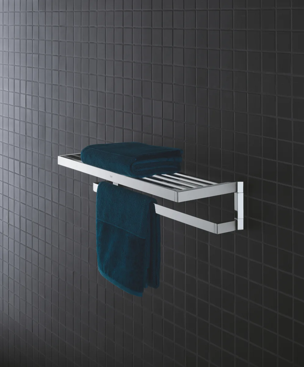 Полка для полотенец Grohe латунь 120х600 стальной хром глянцевый