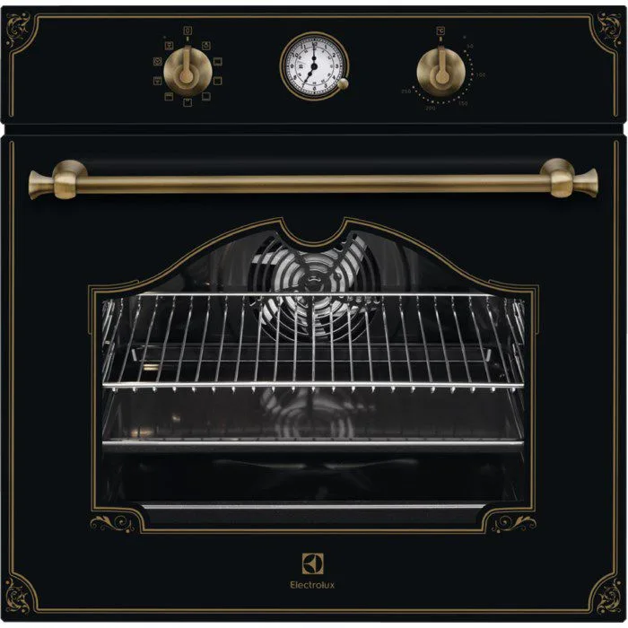 Електрична духова шафа Electrolux Rococo, 72л, клас енергоспоживання A, з конвекцією, чорного кольору.