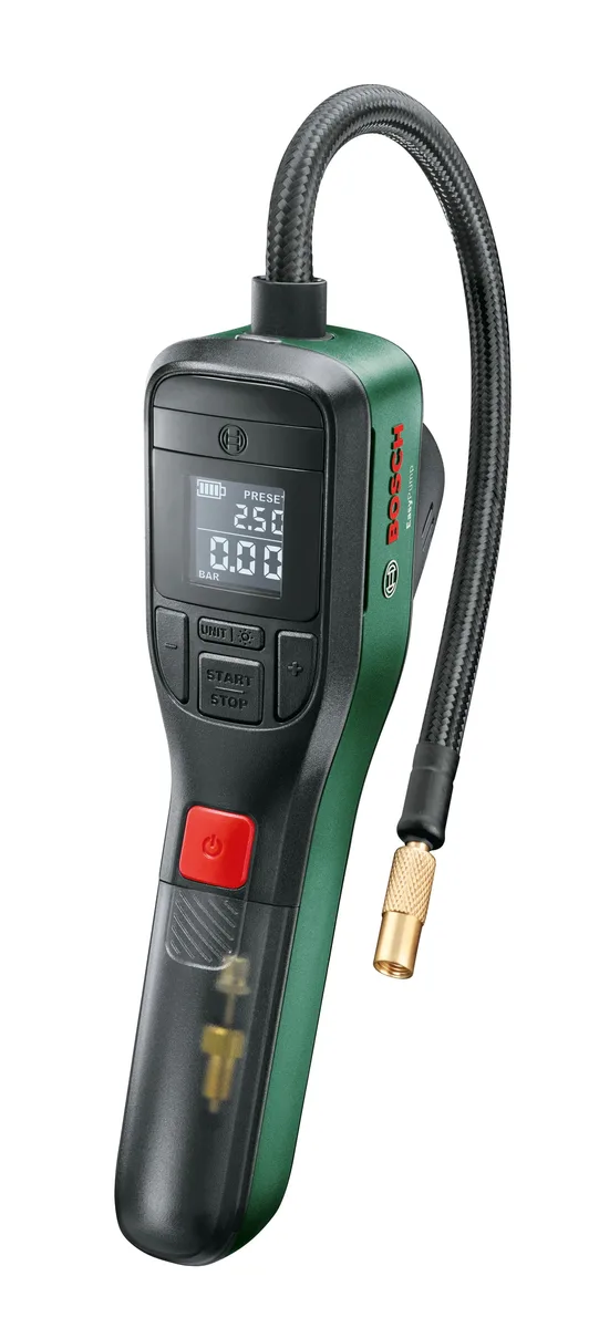 Компресор автомобільний акумуляторний Bosch EasyPump, 3.6 В, 3А·год, 10.3 бар, 10 л/хв, 0.4кг