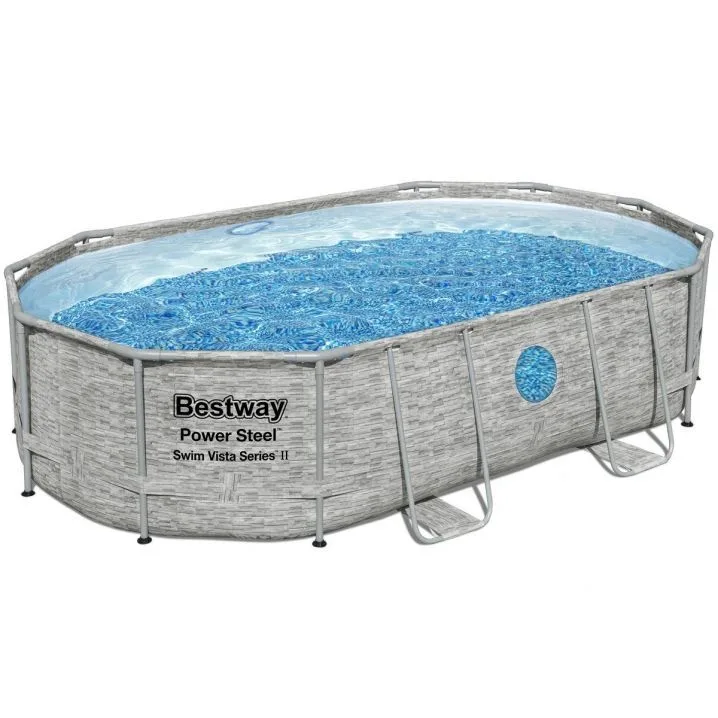 Каркасний басейн Bestway ПВХ 488х305х107 см овальний ротанг 10949 л