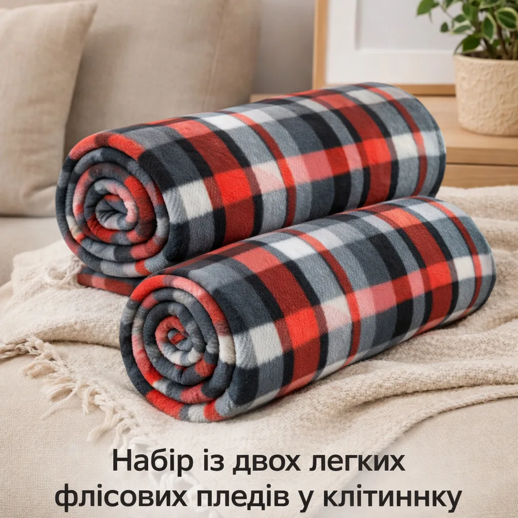 Набір флісових пледів Love You 200 x 220 см різнокольоровий