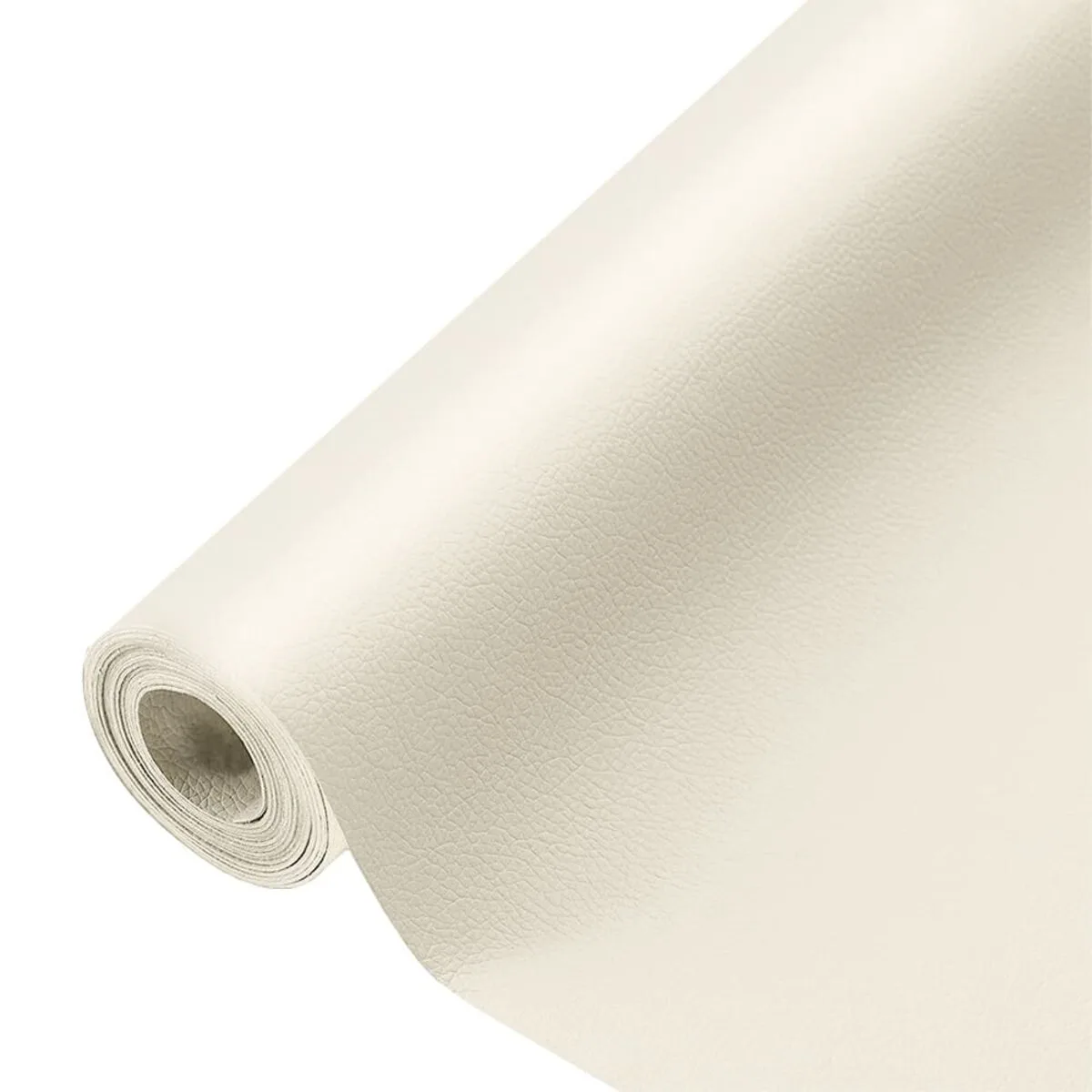 Самоклеюча екошкіра 1370х3000х0,5 мм Молочний PVC+PU