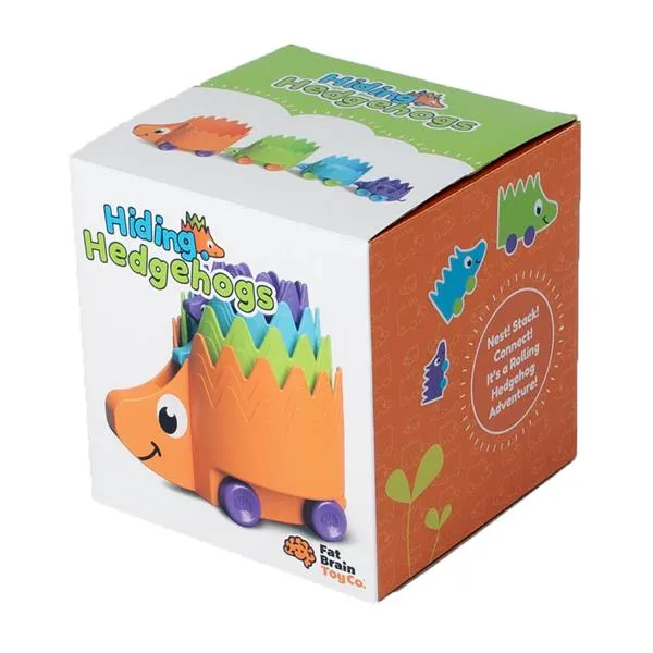 Игрушка каталка Fat Brain Toys разноцветные ежики 17х18х17 см пластиковая
