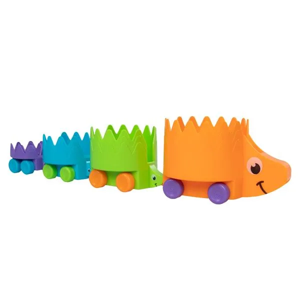 Игрушка каталка Fat Brain Toys разноцветные ежики 17х18х17 см пластиковая