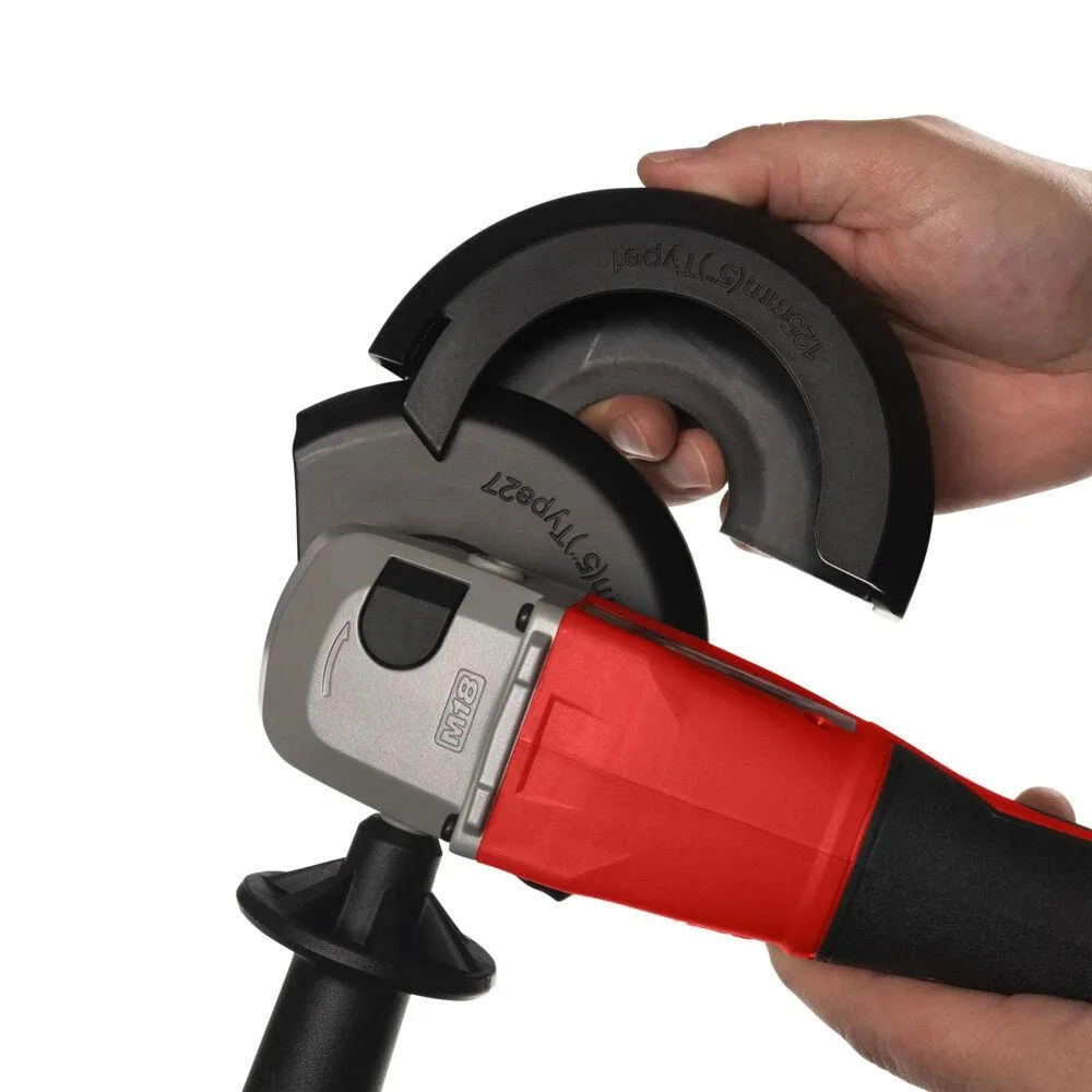 Акумуляторна кутова шліфмашина Milwaukee M18 BLSAG125X-0, 125 мм, 18 В, 11000 об/хв, 2.4 кг, в кейсі без батареї та зарядного прис