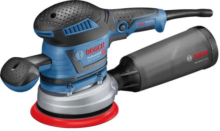 Эксцентриковая шлифмашина Bosch Professional GEX 40-150, 400 Вт, 150 мм, 12000 об/мин, вес 24 кг