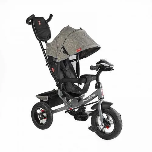Велосипед Best Trike с надувными колесами 29 см и 26 см для детей с USB фарой и пультом управления.