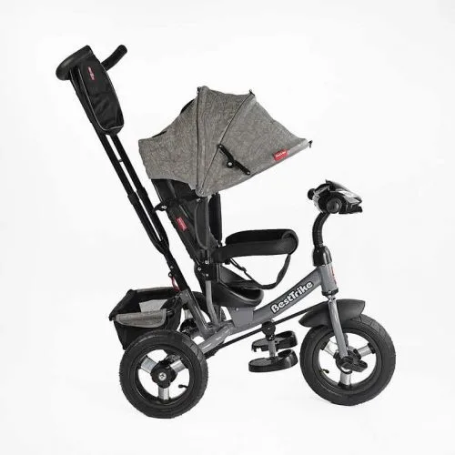 Велосипед Best Trike с надувными колесами 29 см и 26 см для детей с USB фарой и пультом управления.
