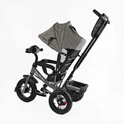 Велосипед Best Trike с надувными колесами 29 см и 26 см для детей с USB фарой и пультом управления.