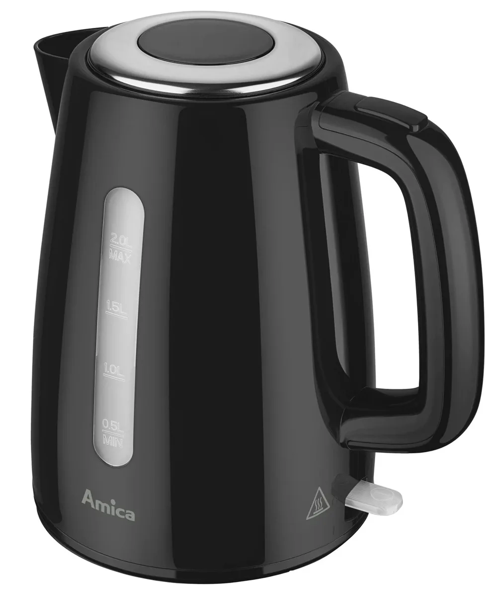Электрочайник Amica 2 л Пластик Черный 1850-2200 Вт