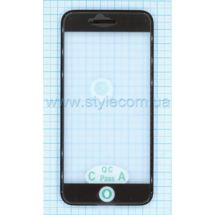 Скло для переклеювання чорне з рамкою та OCA-плівкою Original Quality 6 для Apple iPhone