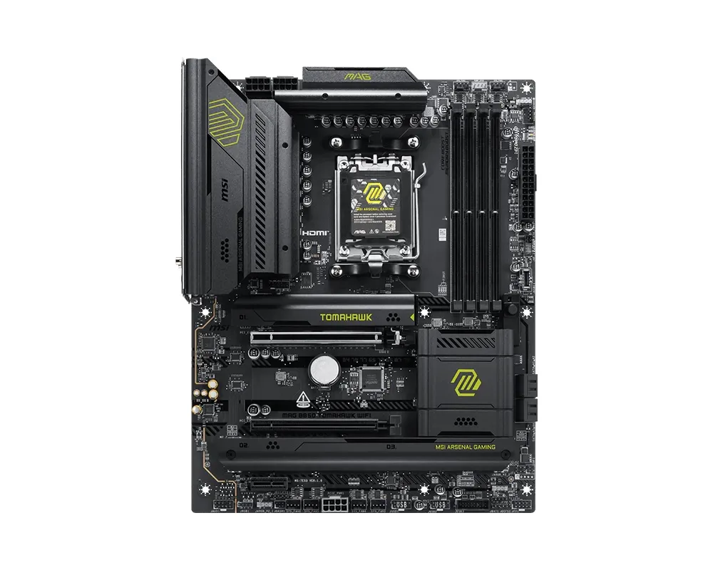 Материнcька плата MSI MAG B850 TOMAHAWK WIFI sAM5 B850 4xDDR5 M.2 HDMI Wi-Fi BT ATX