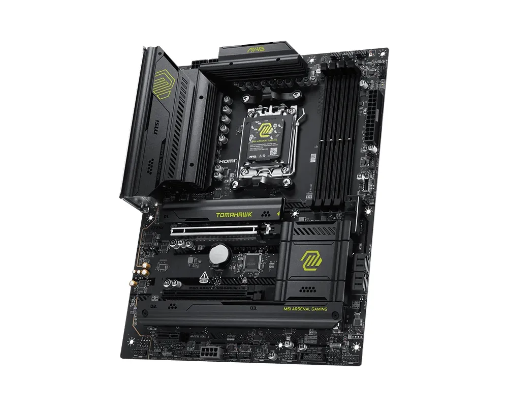 Материнcька плата MSI MAG B850 TOMAHAWK WIFI sAM5 B850 4xDDR5 M.2 HDMI Wi-Fi BT ATX