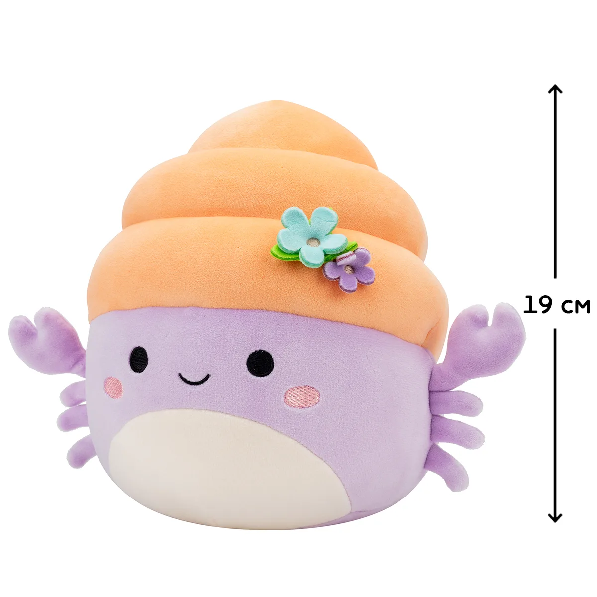 М'яка іграшка Squishmallows Краб-самітник поліестер 19 см