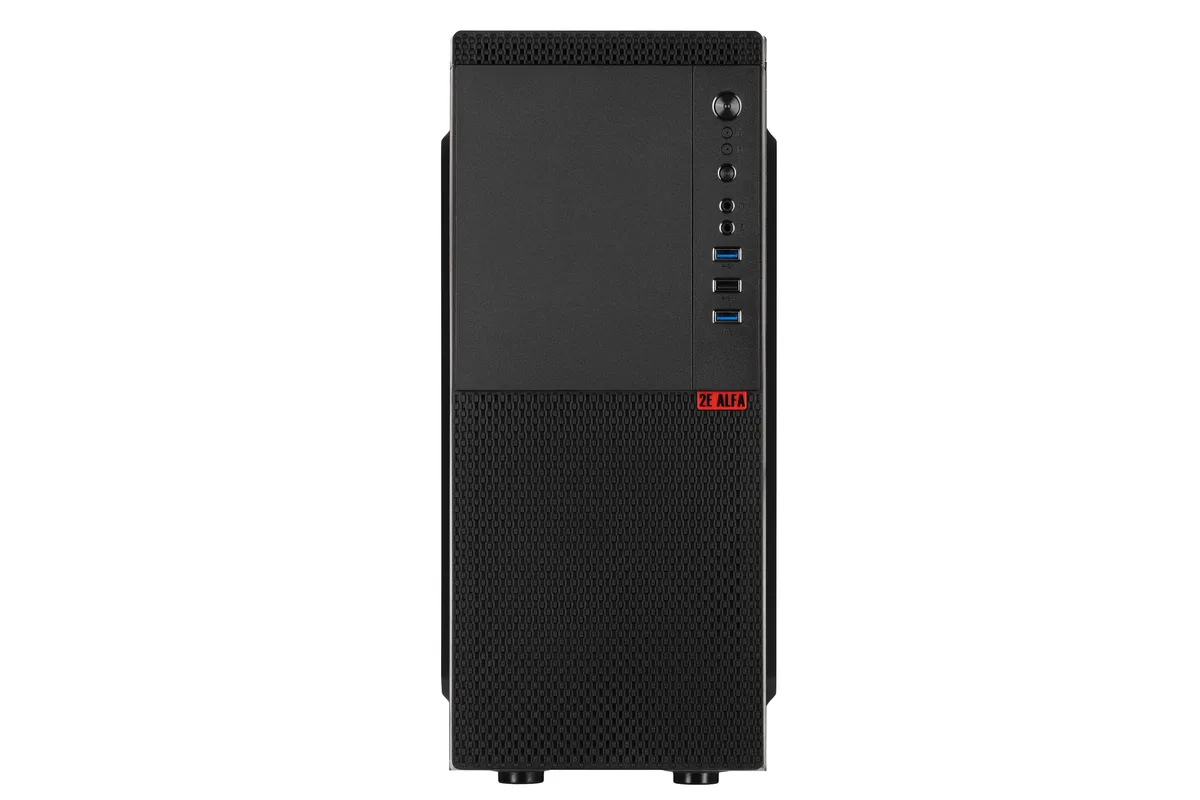 Корпус 2E Alfa E130 без БЖ 2xUSB3.0, 1xUSB2.0, 1x80мм, VGA 320мм, ATX, чорний